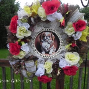 Japanese Chin Wreath with Pearls
