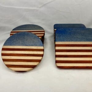Patriotic American Flag inspired coasters