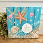 Vibrant Hand Painted Sea Shell Picture - Maker-Mall