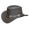 Western Cowboy Cow Grain Leather Hat