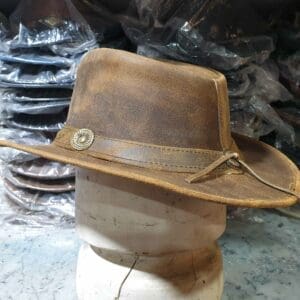 Crazy Horse Waxed Leather Bush Hat