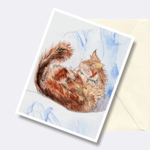 Princess And The Pea Cat Greeting Card