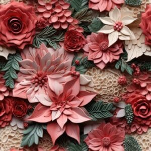 3D Christmas Flower 1 -12X12 Pattern