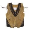 Western Fringed Suede Leather Vest