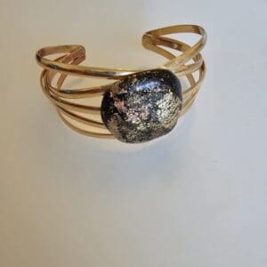 Sparkly Black Orb Bangle