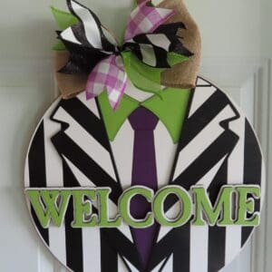 Beetlejuice Halloween Door Hanger