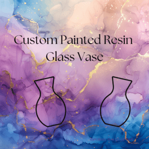Custom Painted Resin Glass Vase