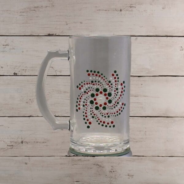 Glass Mug - Christmas Inspired Spiral