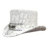 Crocodile Hunters White Leather El Dorado Top Hat