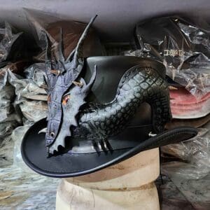 Dragon Of Darkness Leather Top Hat