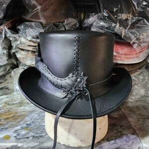 Dragon Of Darkness Leather Top Hat