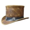 Peacekeeper Black Leather Top Hat