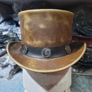 El Dorado Pocker Band Leather Top Hat