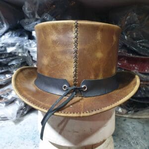 El Dorado Pocker Band Leather Top Hat