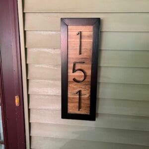 Street Number House Sign Handcrafted