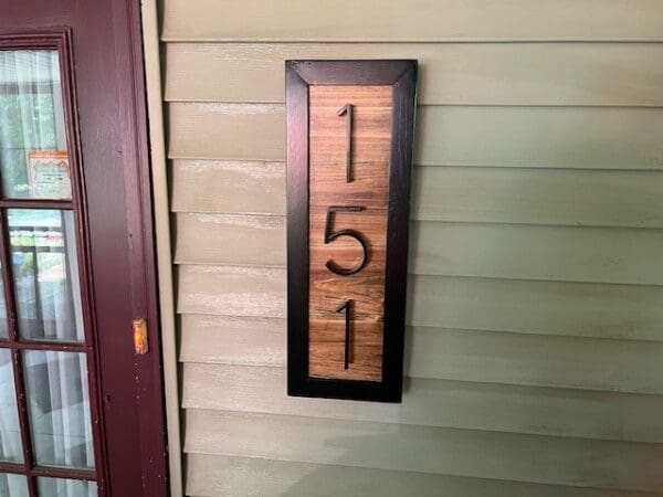 Street Number House Sign Handcrafted