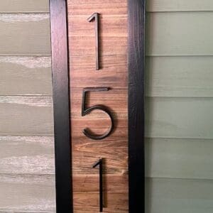 Street Number House Sign Handcrafted