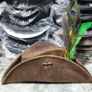 Lady Maria Inspired Brown Leather Hat