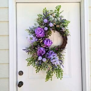 Lilac Queen Large Summer Wreath for Front Door