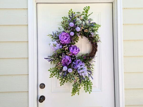 Lilac Queen Large Summer Wreath for Front Door