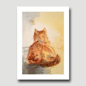 Spring Beckons Cat Animal Art Mini Print
