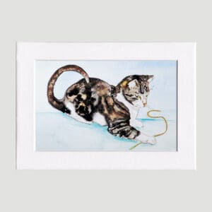 Starburst Cat Animal Art Mini Print