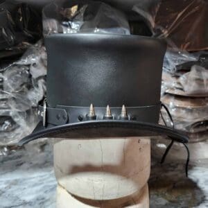 Peacekeeper Black Leather Top Hat