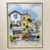 Charming Quaint Village Ink And Watercolor Painting