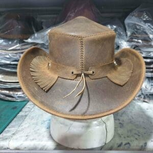 The Rambler Distressed Brown Leather Hat