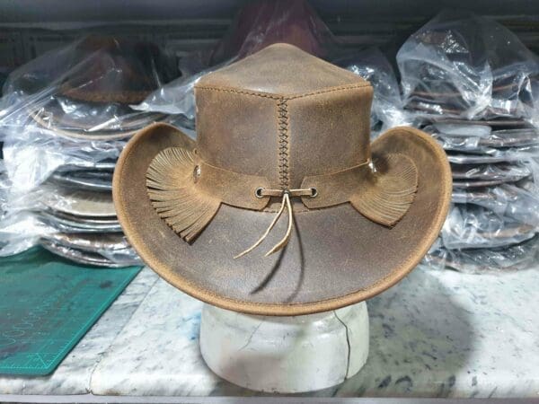 The Rambler Distressed Brown Leather Hat