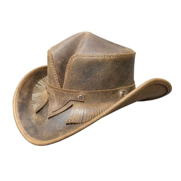 The Rambler Distressed Brown Leather Hat