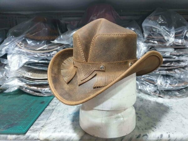 The Rambler Distressed Brown Leather Hat