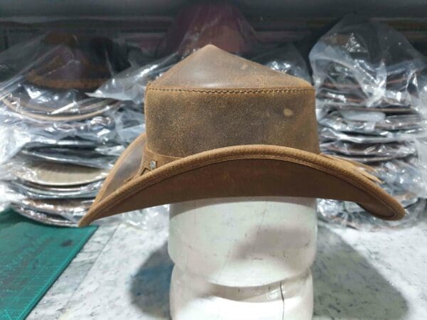 The Rambler Distressed Brown Leather Hat