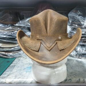 The Rambler Distressed Brown Leather Hat