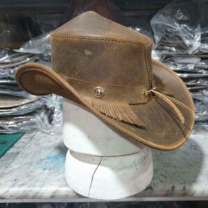 The Rambler Distressed Brown Leather Hat