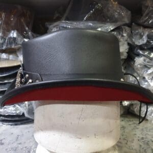 Pirate Black Leather Hat