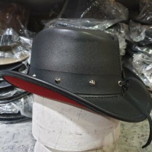 Pirate Black Leather Hat