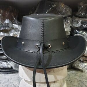 Pirate Black Leather Hat