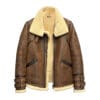 B3 Bomber Shearling Brown Leather Jacket