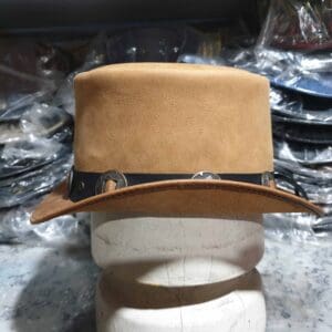 Voodoo Hatter Biker Leather Top Hat