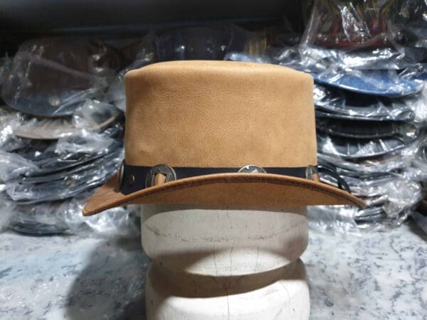 Voodoo Hatter Biker Leather Top Hat