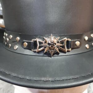 Steampunk Gothic Skeleton Skull Star Leather