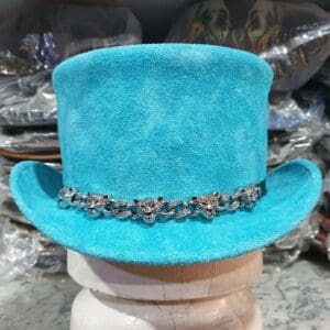 Steampunk Unisex Suede Leather Top Hat