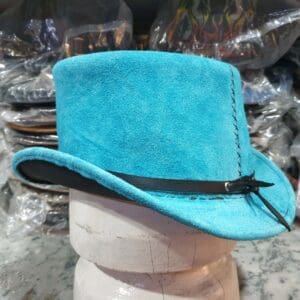 Steampunk Unisex Suede Leather Top Hat