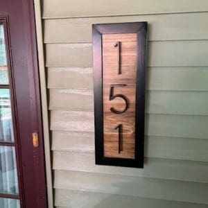 Beautiful Street Number House Sign Handcrafted