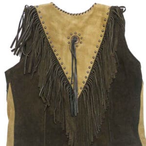 Western Fringed Suede Leather Vest