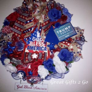 Patriotic Trump Vance Handmade Wreath