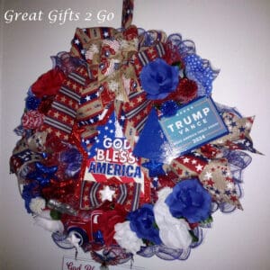 Patriotic Trump Vance Handmade Wreath