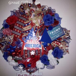 Patriotic Trump Vance Handmade Wreath