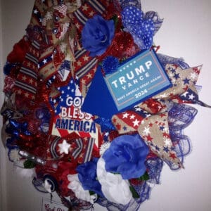 Patriotic Trump Vance Handmade Wreath